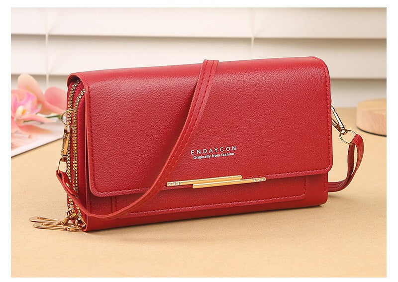 2024 New Women's Wallet Korean Multifunctional Shoulder Bag Mid-length Clutch Coin Purse