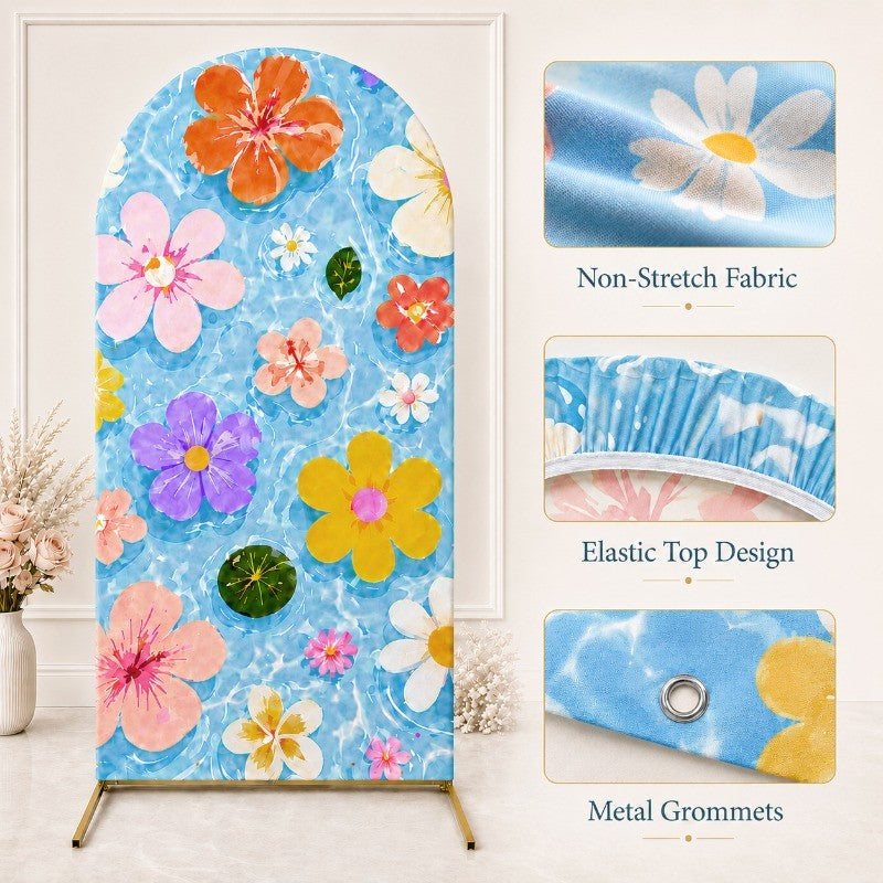 SpongeBob Squidward Patrick Arch Backdrop Cover Cartoon Party Decoration Elastic Fabric Event Photo Background Celebration Decor