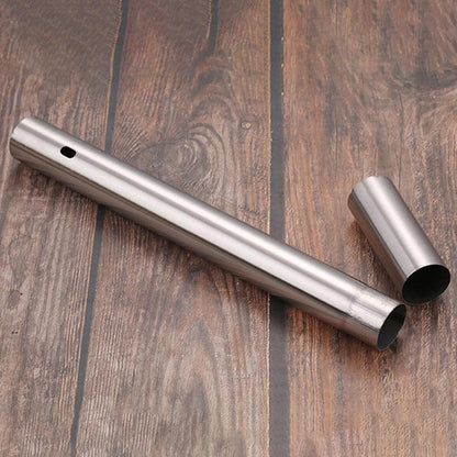 Stainless Steel Barbecue Skewer Storage Tube Charcoal Grill Skewer Flat BBQ Fork Kitchen Outdoor Camping Accessories Utensils