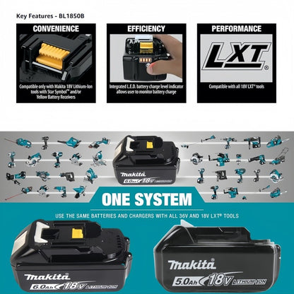 Bateria original Makita 18v para ferramenta elétrica recarregável, bateria substituível de íons de lítio 5Ah/6Ah, 1850 BL1860B 6ah