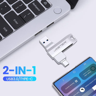 Type C 2 in 1 USB 3.0 Flash Drive 16GB 32GB 64GB 128GB 256GB pendrive pen drive real capacity usb memory stick for phone and pc