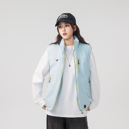Colete Masculino e Feminino para Pesca ao Ar Livre Casual Corta-Vento Respirável Quente Macio e Confortável para Inverno à Prova de Frio Roupa de Algodão Respirável