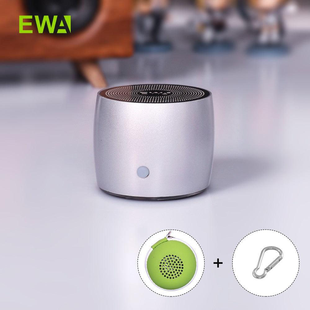 Caixa de som Bluetooth EWA A103 Mini com grave alemão para ambiente externo/interno, acampamento/bicicleta/viagem, caixa de metal, som alto