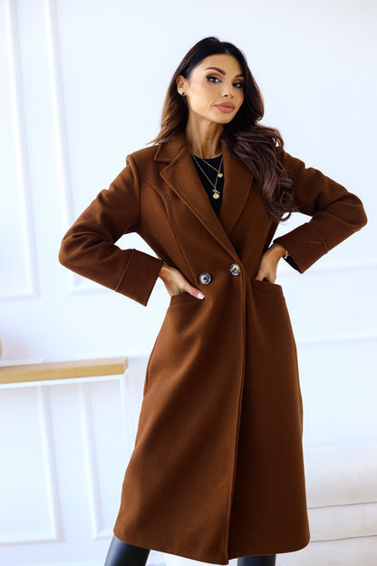 Autumn and winter 2024 new women's long woolen coat Korean version of the loose temperament haute overcoat coat