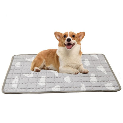 Colchonete Refrescante para Cães e Gatos, Almofada de Seda Gelada à Prova de Umidade, Colchão para Pequenos Animais no Verão, Cama Fria, 5 tamanhos