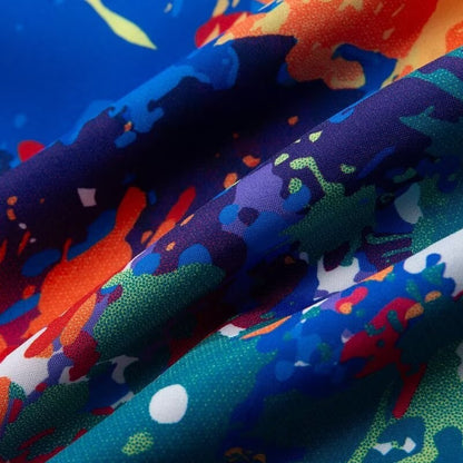 Y2K Men Oversize Street Fashion Summer Daily Shirt Hawaiian Splash-ink Print Casual Loose Short Sleeve Beach Shirts For Man Tops