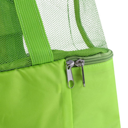 High Capacity Women Mesh Transparent Bag Double-layer Heat Preservation Large Picnic Beach Bags Tote Office Lunch Snacks Bag