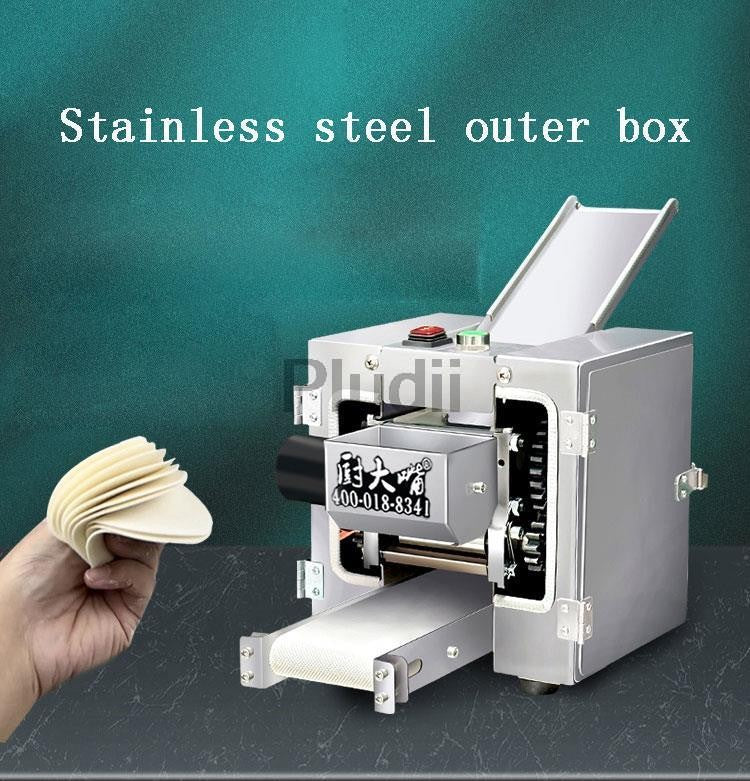 Máquina Automática Profissional de Massa para Dumpling, Laminadora Elétrica de Massa para Wonton Gyoza, Equipamento Comercial de Cozinha para Restaurantes