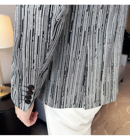 Men's British Style Fashionable Luxury Suit Jacket High-quality Plaid Slim Fit Business Social Blazer Wedding Dress Party Jacket