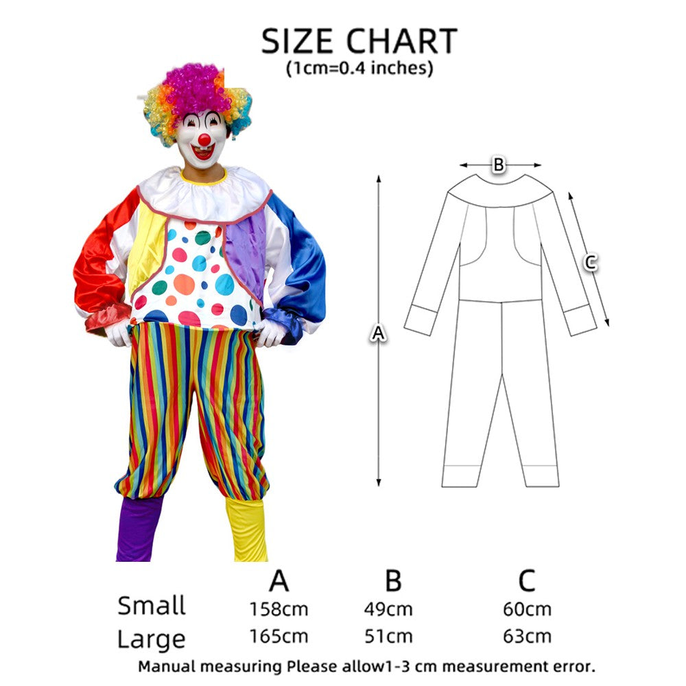 12 Styles Adult Men Costumes Funny Circus Naughty Magician Cosplay Carnival Party Clown Costume Christmas gift surprise party