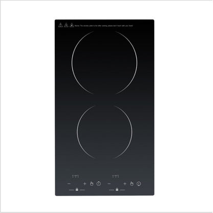 Fogão Elétrico de Duas Bocas com Aquecimento Duplo, Cooktop de Cerâmica, Indução, Eletrodoméstico de Cozinha, Superfície de Cozimento Vertical para Uso Doméstico