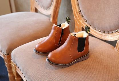 Kids Casual Boots Non-slip Wear-resistant Children Shoes Handsome Fashion Babies Warmly Shoes Girls Boys Soft Bottom Footwear