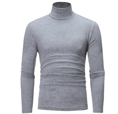 2025 New Man Thermal Turtleneck Casual Sleepwear Shirt S-2XL Sleeve Long Slim Coat 5colors Basic Sweater Bottom Winter