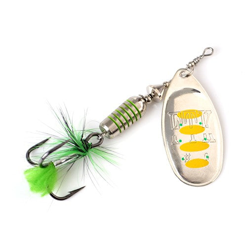 Isca de Pesca FTK Spinner Bait Colher 1pc Pena Isca para Água Salgada Acessórios Anzol Triplo Metal Isca Dura Wobblers Tackle