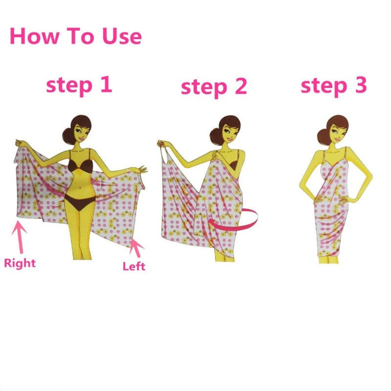 Women Wearable Robes Bath Towel For Bath and Sauna Beach Spa Towels Bathroom Home Textile Lady Bathrobe Microfiber Fast Drying