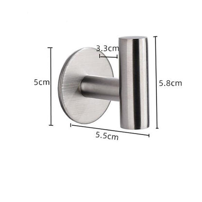 Aluminum Alloy Robe Hook Towel Hooks Self Adhesive Wall Coat Racks Rustproof Hook Hangers Wall Hook Kitchen Bathroom Accessories