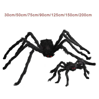 1/3pcs Giant Black Plush Spider Halloween Decorations Outdoor Scary Large Spiders Halloween Party Bar Haunted House Horror Props
