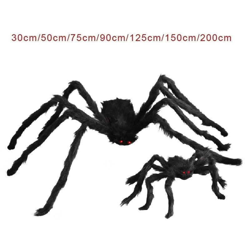 1/3pcs Giant Black Plush Spider Halloween Decorations Outdoor Scary Large Spiders Halloween Party Bar Haunted House Horror Props