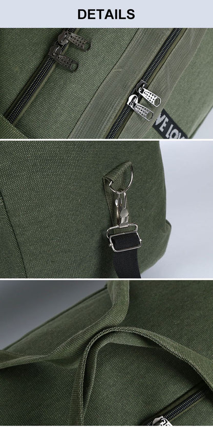 Large Canvas Travel Duffel Bag Waterproof Men's Shoulder Luggage Storage Bags Outdoor Trainning Fitness Sports Handbag XA927D