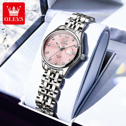 OLEVS Women Watch 5649 New Quartz Wristwatch Waterproof Luminous Date Ladies Watches Original Luxury Elegant Woman‘s Gifts