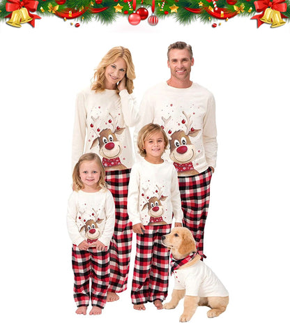 Christmas Pajamas Family Matching Outfits Sets Adult And Kids Clothes Deer Xmas Sleepwear Sets Newborn Baby Boy Girl Jumpsuit