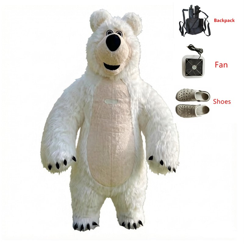 Inflatable Martha Bear Brown Bear Giant Costume Adult Walking Mascot Animal Cartoon Character Strange Costume Halloween Party An