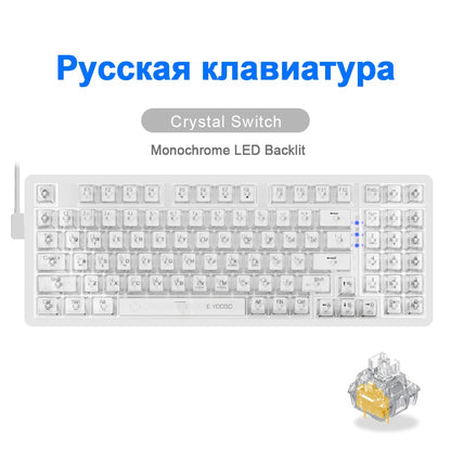 Teclado Mecânico Gamer E-YOOSO Z94 USB com Fio LED Monocromático Retroiluminado Switch Azul Vermelho 94 Teclas para Computador Laptop PC