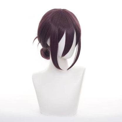 Serra Elétrica Homem Reze Cosplay Peruca Sintética Curta Reta Peruca Anime Coser Menina Bonito Fibra Resistente Ao Calor Peruca de Alta Qualidade Dia das Bruxas