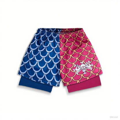 New Gym Double-layer 2-in-1 Men's Sports Shorts with Sweat Absorption Quick Drying Breathable Outdoor Running Fitness Shorts