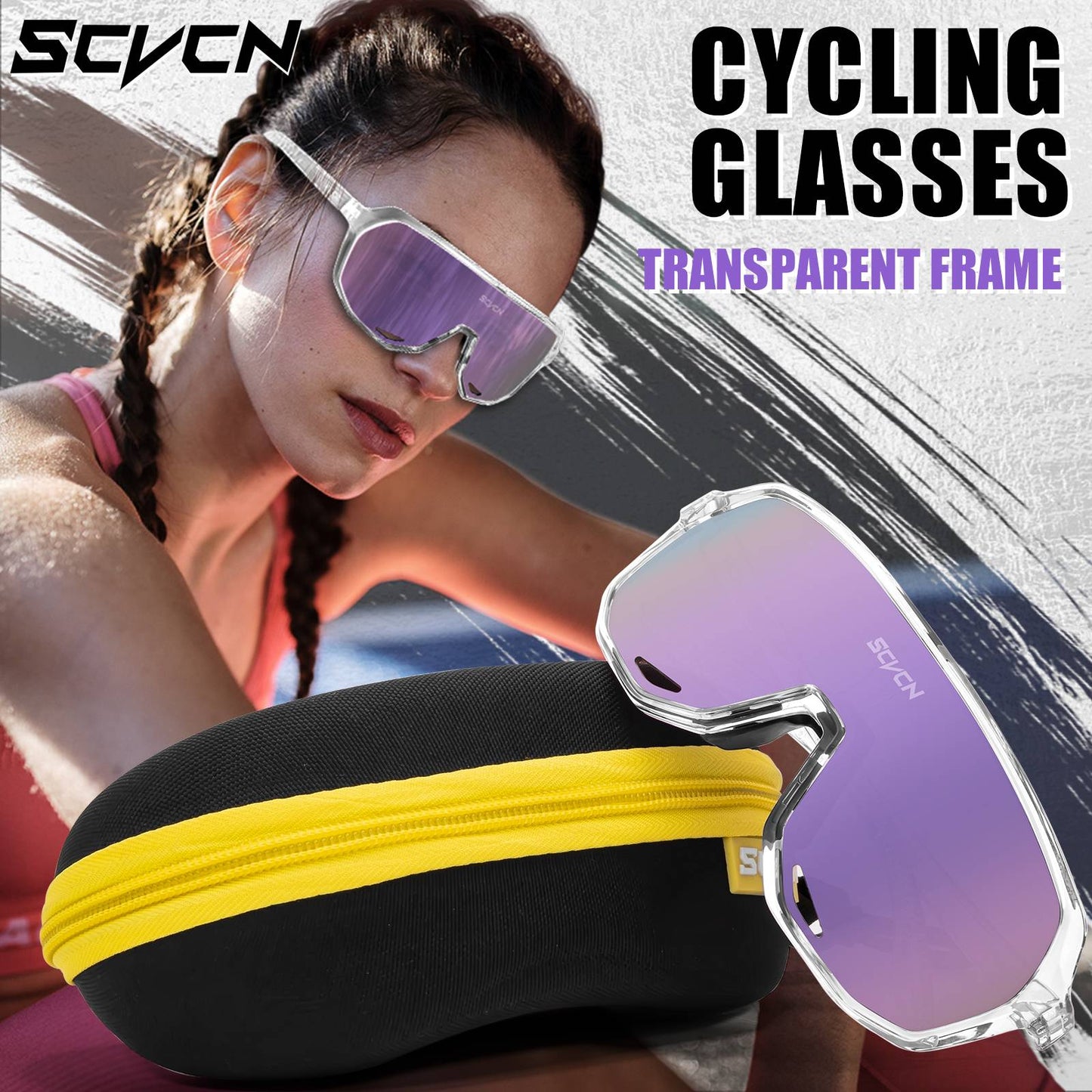 SCVCN Novos Óculos de Ciclismo Fotocromáticos para Homens, Óculos de Bicicleta para Mulheres, MTB, Bicicleta de Estrada, Óculos de Ciclismo UV400