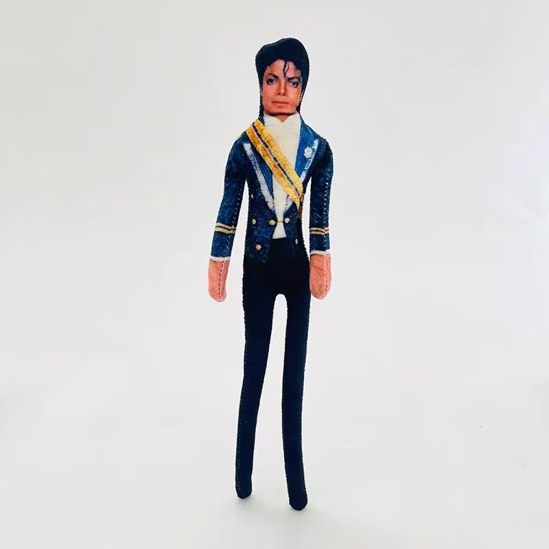 28cm Michael Jackson Action Doll Michael Jackson Cosplay Props Soft Stuffed Doll Abstract Joint Mobility Doll Collection Gift