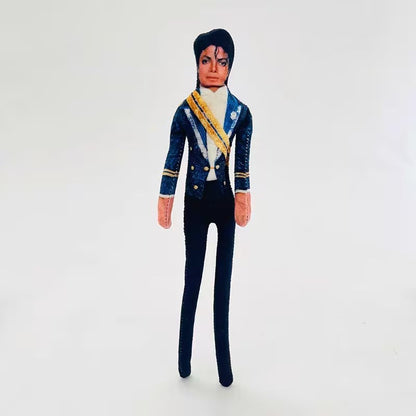 28cm Michael Jackson Action Doll Michael Jackson Cosplay Props Soft Stuffed Doll Abstract Joint Mobility Doll Collection Gift