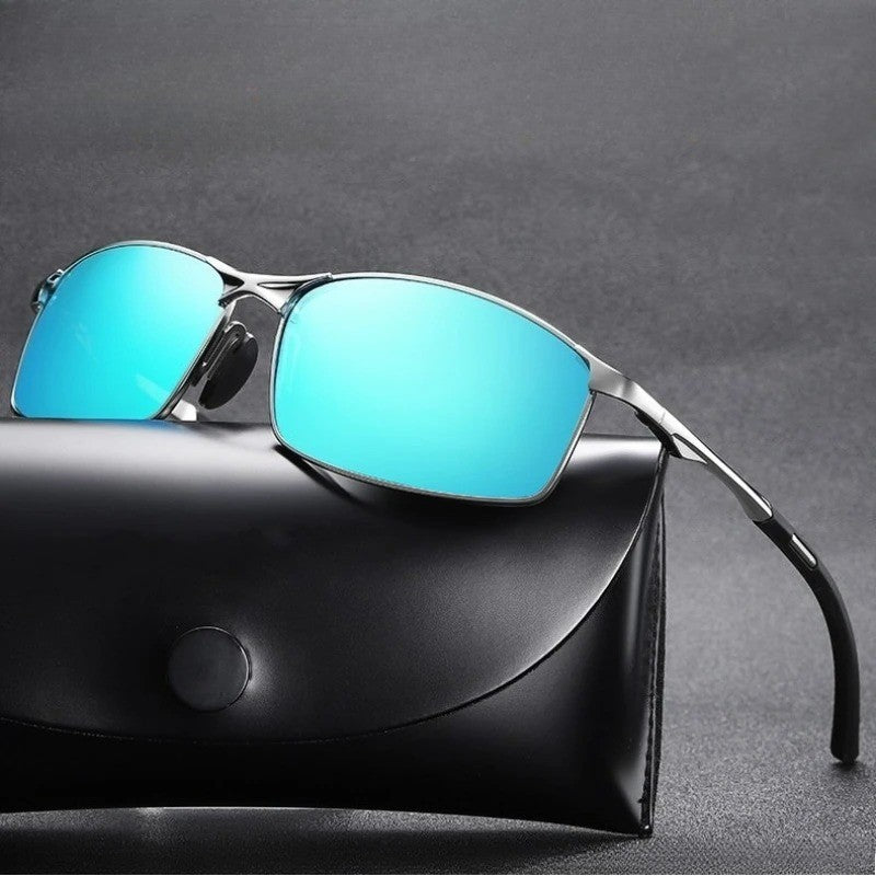 Óculos de Sol Polarizados com Armação de Metal e Lentes Fotocromáticas, Visão Noturna, Adequados para Esportes, Ciclismo, Pesca, Condução e Acampamento