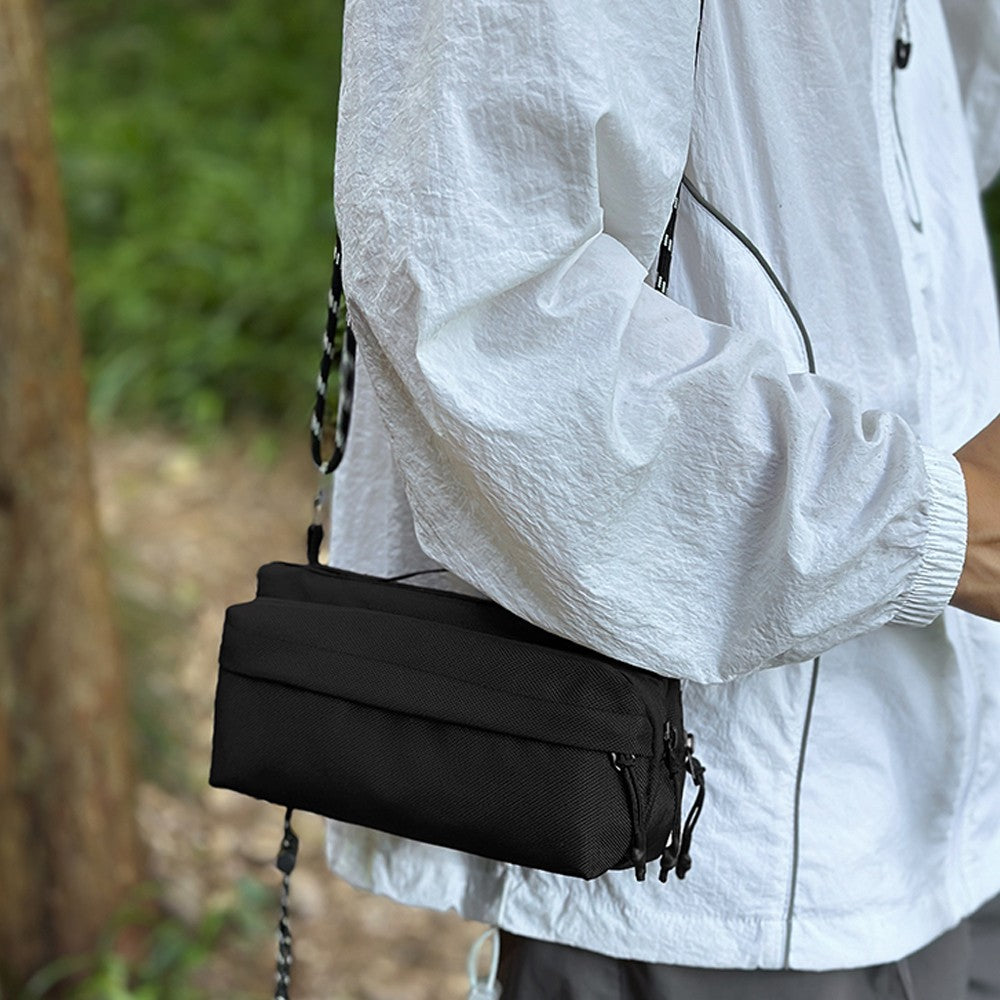 Men's Crossbody Bag, Casual Large-Capacity Daily Travel Water Bottle Umbrella Shoulder Bag, Lightweight Sports Phone Bag