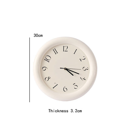 New Wall Mounted Clock Stand Creamy Style Clocks Home Decoration Desktop Silent Wall Decororation Home Garden Dining Room Decor