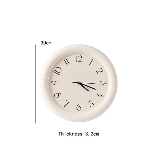 New Wall Mounted Clock Stand Creamy Style Clocks Home Decoration Desktop Silent Wall Decororation Home Garden Dining Room Decor