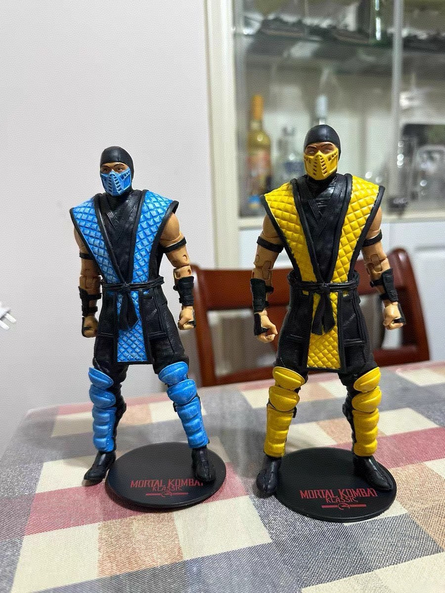 Jogo Mortal Kombat Spawn Sub Zero Scorpion Kitana Liu Kang 7" Boneco de Ação Articulado Brinquedo 17cm Colecionável Figuras de Ação do Jogo