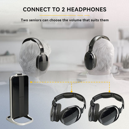 Wireless Headphone Bluetooth Headset for Mobile Phone Computer TV Earphone With Multifunction Base Rechargeable Saving Function