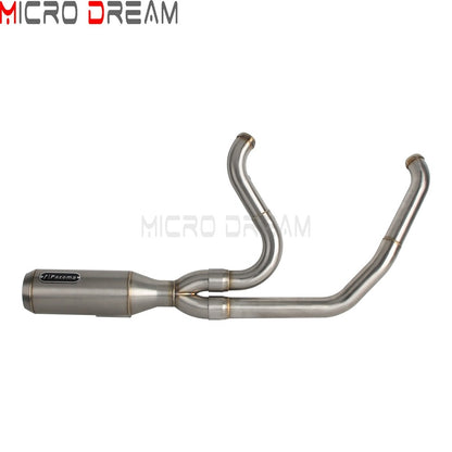 2 into 1 Motorcycle Engine System Pipe Slip on Exhaust Mufflers For Harley Street Glide ST FLHXST EFI FLHX Special FLHXS 2017-25