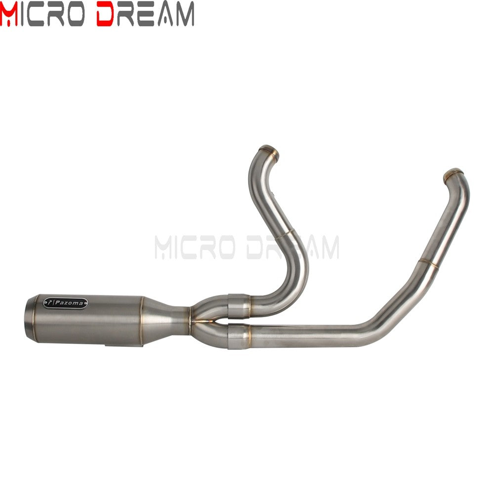 2 into 1 Motorcycle Engine System Pipe Slip on Exhaust Mufflers For Harley Street Glide ST FLHXST EFI FLHX Special FLHXS 2017-25