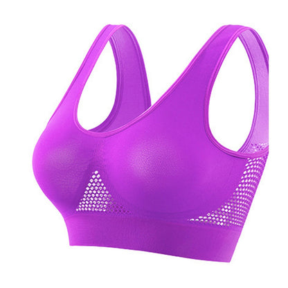 Seamless Mesh Women Sports Bras Fitness Gym Running Underwear Shockproof Bra Wireless 6XL Plus Size Crop Top Breathable Yoga Bra