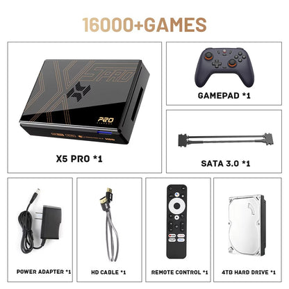 Kinhank Super Console X5 PRO Retro Video Game Consoles Plug and Play 320G/4T with 10000+ Games for PS2/WII/SS/DC/N64/MAME