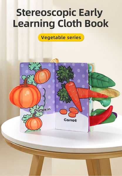 Baby Cloth Book Baby Toys 0-3 Year Old Infant Early Education Toys 6 Pages Cloth Book