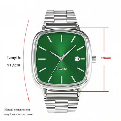 Luxury Square Quartz Watch for Men Casual Student Fashion Simple Design Versatile Stylish Calendar Watches Male Female