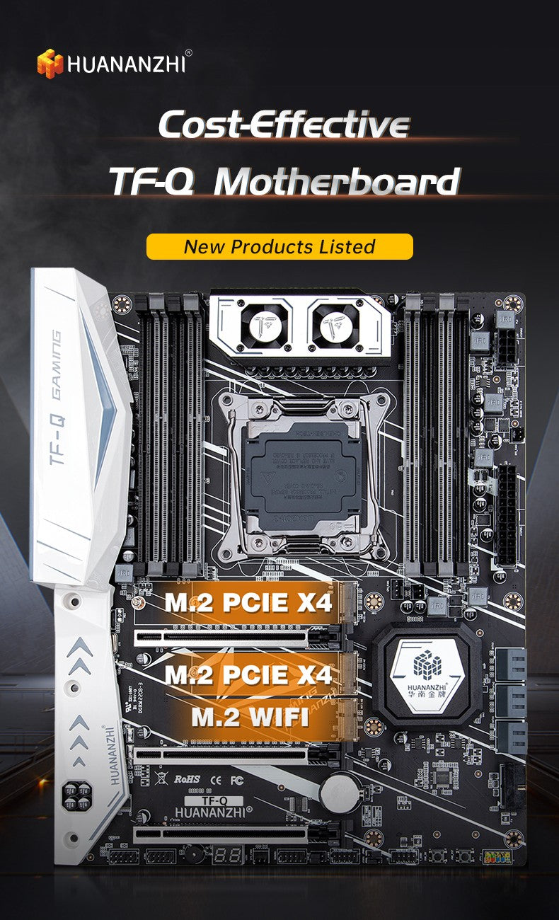 Placa-mãe HUANANZHI X99 TF Q LGA 2011-3 XEON X99 ATX Intel XEON E5 LGA 2011-3 Todas as Séries compatível com memória DDR3 DDR4 RECC NON-ECC