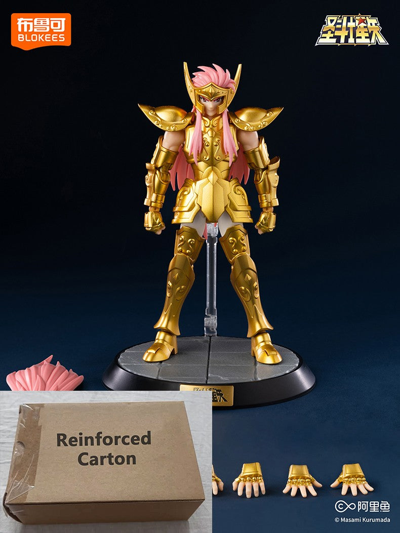 Em estoque Original Saint Seiya CLÁSSICO CLÁSSICO Gold Saint Shiryu Máscara da Morte Shura Ouro Câncer Capricórnio Modelo Montado Brinquedos