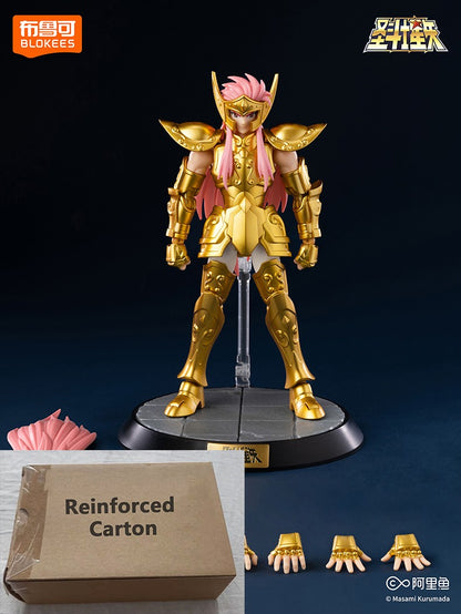 Em estoque Original Saint Seiya CLÁSSICO CLÁSSICO Gold Saint Shiryu Máscara da Morte Shura Ouro Câncer Capricórnio Modelo Montado Brinquedos