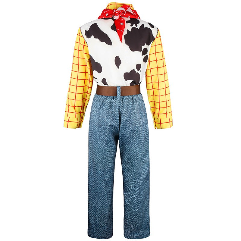 New Toy Cosplay Story Woody Costume Halloween Anime Movie Trish Sheriff Cowboy Cosplay Costume Cosplay Costume