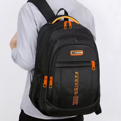 Neutral style men's and women's new double-shoulder bag made of nylon Oxford cloth, fashionable color-matching travel backpack.