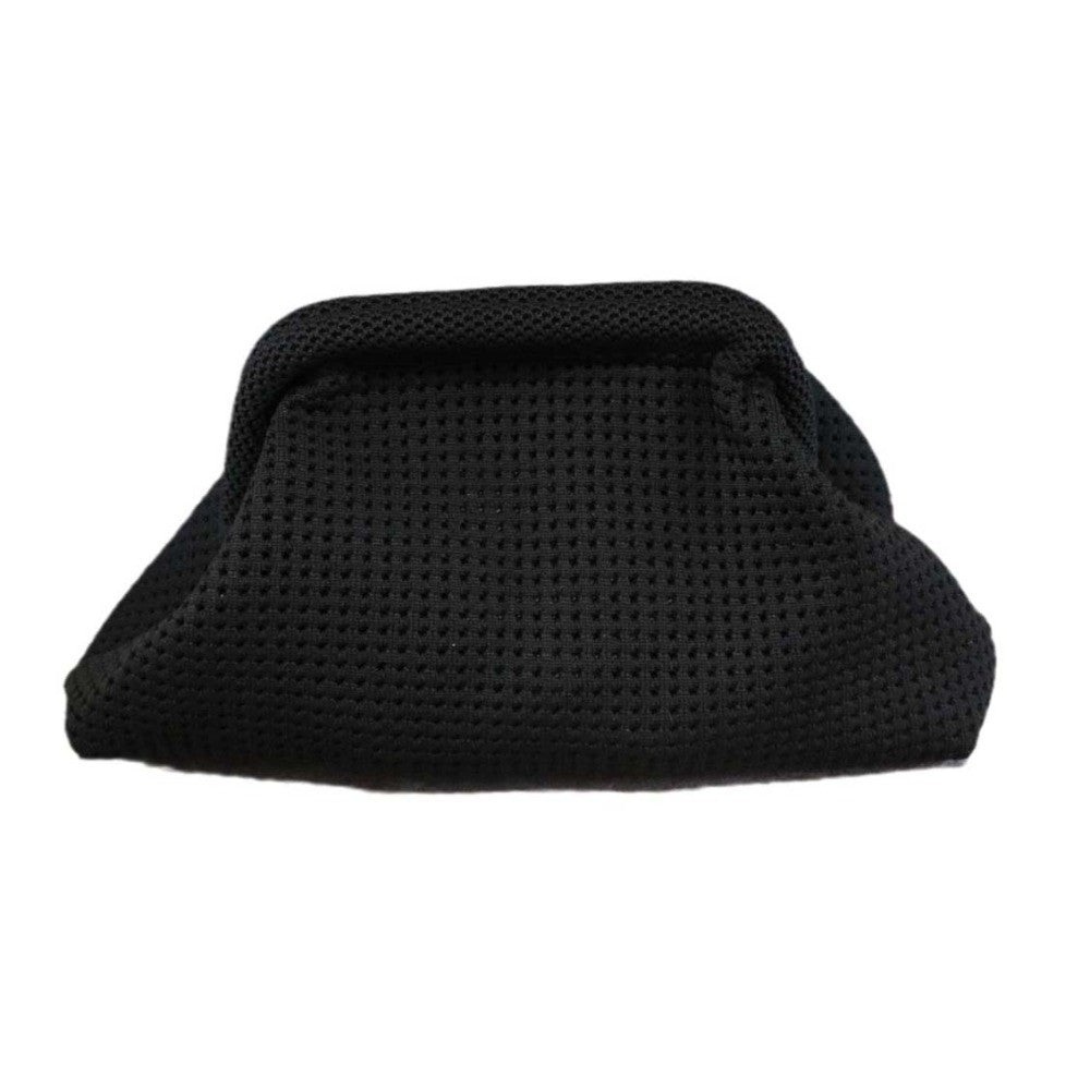 Summer Beach Clutch Bag Solid Color Small Crochet Handbag Knitting Dumpling Clutch for Women Casual Hollow Out Pouch